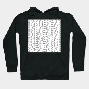 Dark Grey and White Hand Drawn Geometric Pattern Hoodie